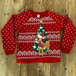 Rudolph the Red-Nosed Reindeer Light-up Christmas Sweater Women's L